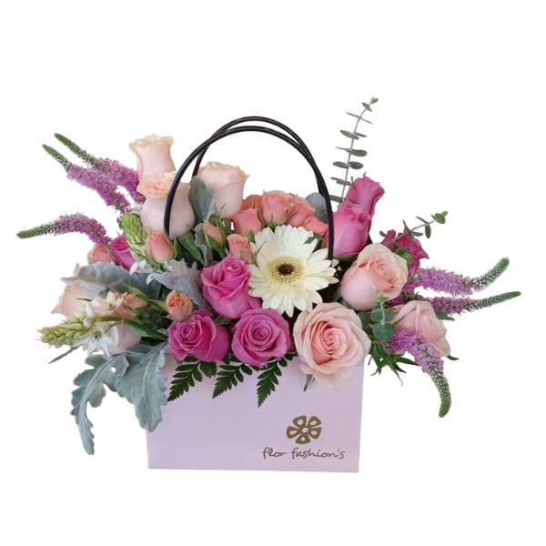 Cartera Rose es un diseño moderno de floristeria